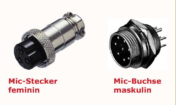 Mikrofon Buchsen Adapter